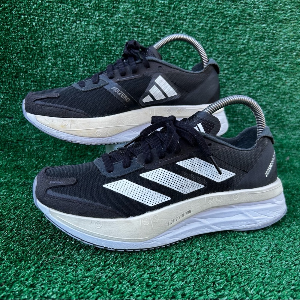 Adidas Adizero Boston 11 Womens‎ Running Shoes Black White GX6657 Size 7